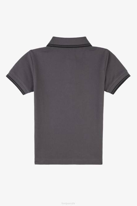 Fred Perry djeca k majica s dva vrha N42N709 odjeća metalni/crni