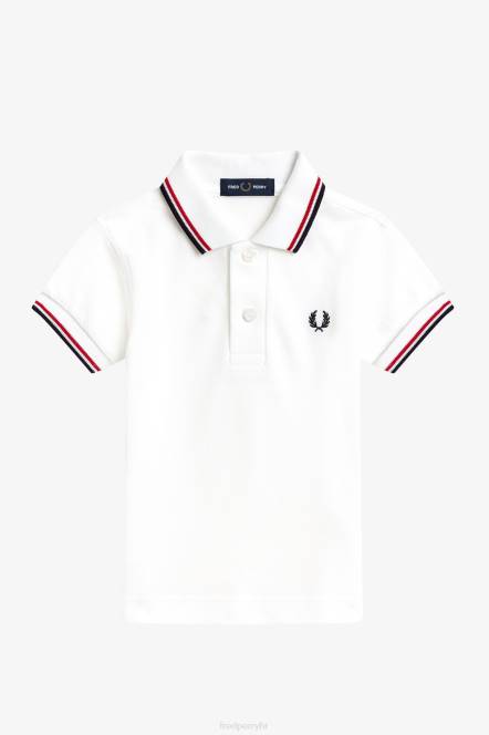Fred Perry djeca moja prva majica N42N704 odjeća bijela/jarko crvena/mornarska