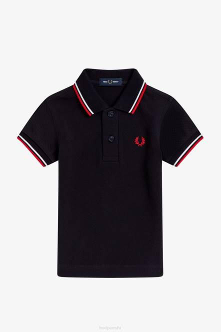 Fred Perry djeca moja prva majica N42N705 odjeća tamnoplava/bijela/crvena