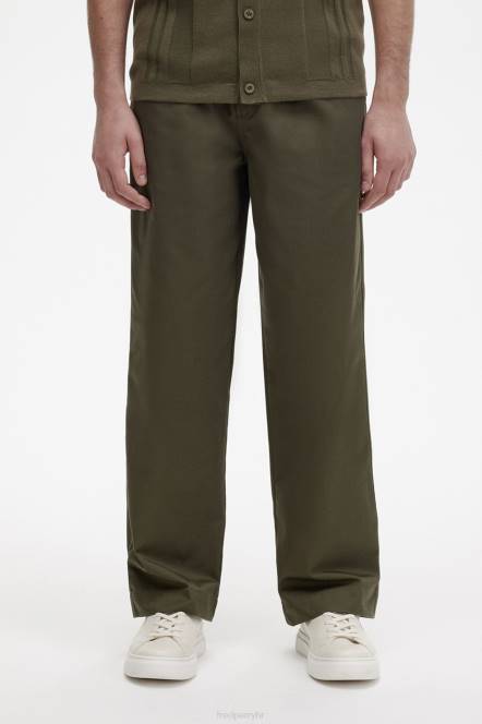 Fred Perry muškarci široke hlače s uzicom N42N58 odjeća jednolična zelena