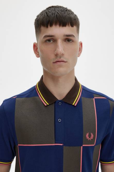 Fred Perry muškarci šahovnica N42N342 odjeća mornarica
