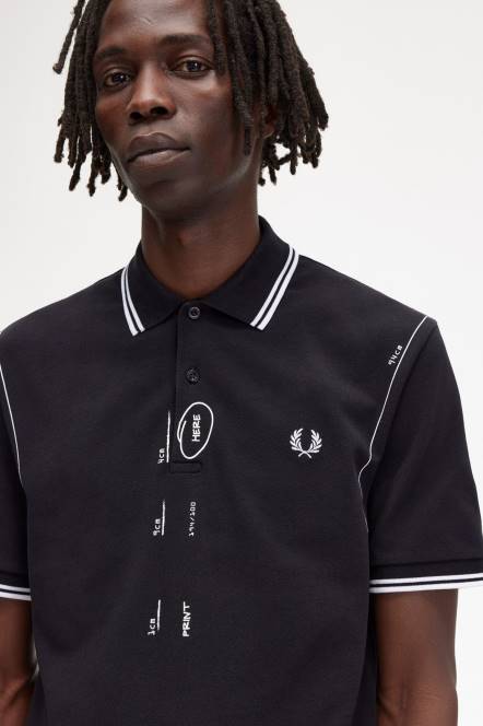 Fred Perry muškarci košulja N42N362 odjeća crno