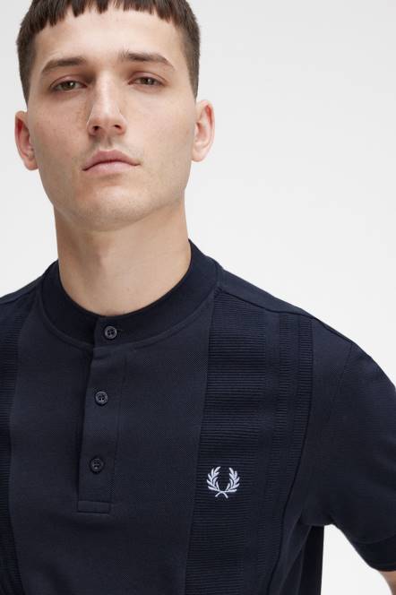 Fred Perry muškarci košulja s kontrastnim obrubom N42N333 odjeća mornarica