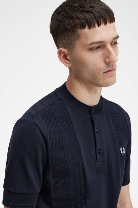 Fred Perry muškarci košulja s kontrastnim obrubom N42N333 odjeća mornarica