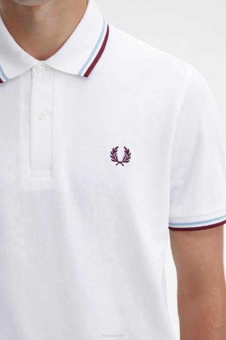 Fred Perry muškarci m12 N42N304 odjeća bijelo/ledeno/kesten