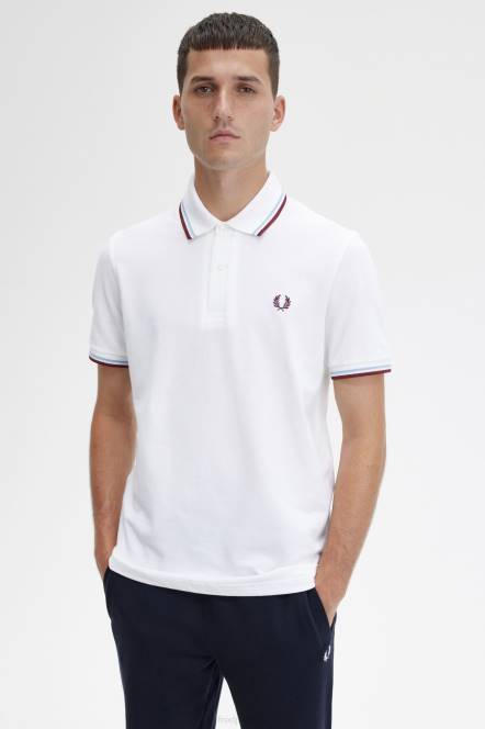 Fred Perry muškarci m12 N42N304 odjeća bijelo/ledeno/kesten