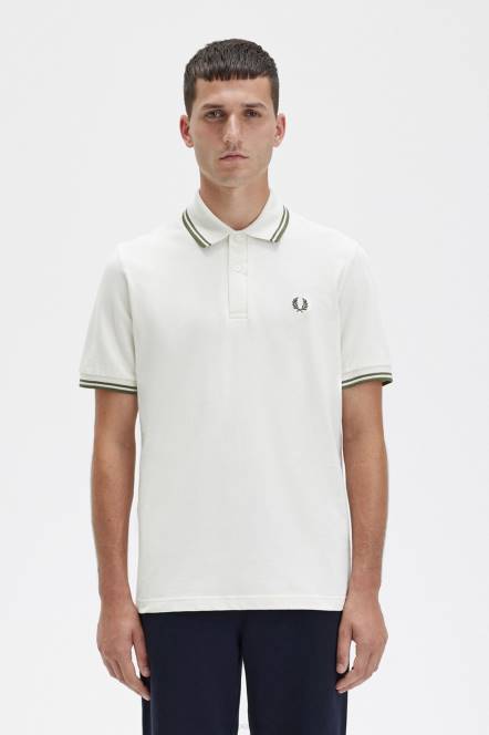 Fred Perry muškarci m12 N42N322 odjeća ecru/uniforma zelena/unifrom zelena