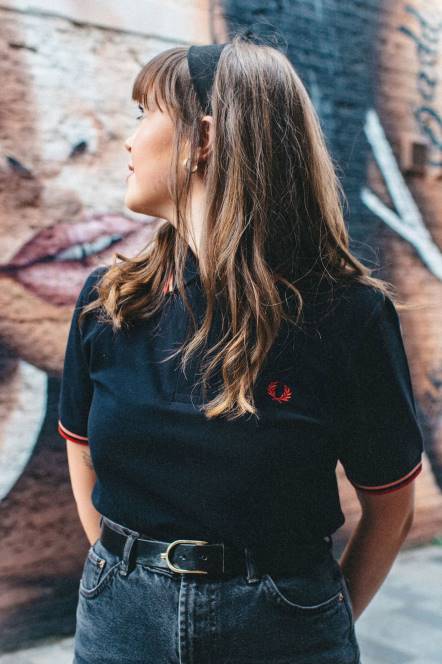 Fred Perry muškarci m12 N42N338 odjeća crna/coral heat/camden brick