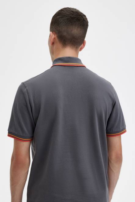 Fred Perry muškarci m12 N42N350 odjeća gunmetal/cyber narančasta/cyber crvena