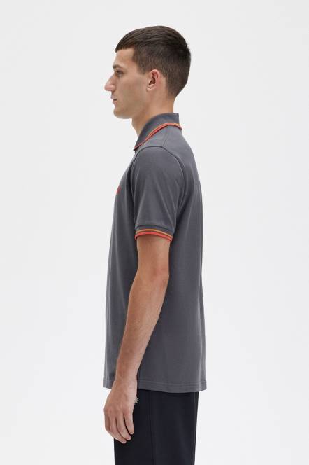 Fred Perry muškarci m12 N42N350 odjeća gunmetal/cyber narančasta/cyber crvena