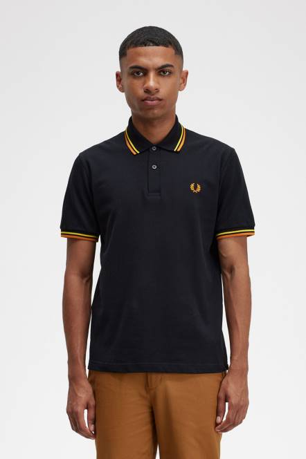 Fred Perry muškarci m12 N42N352 odjeća crna/cyber žuta/cyber narančasta