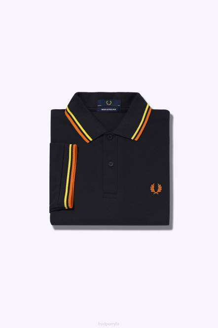 Fred Perry muškarci m12 N42N352 odjeća crna/cyber žuta/cyber narančasta