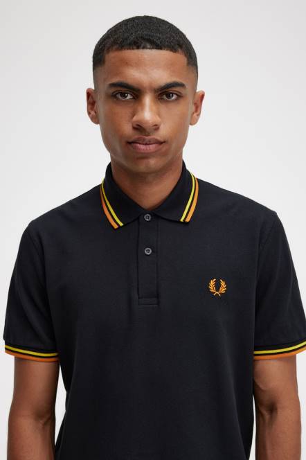Fred Perry muškarci m12 N42N352 odjeća crna/cyber žuta/cyber narančasta
