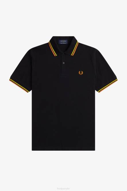Fred Perry muškarci m12 N42N352 odjeća crna/cyber žuta/cyber narančasta