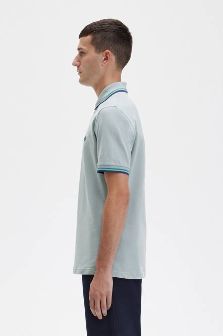 Fred Perry muškarci m12 N42N358 odjeća srebrno plava/deep mint/cyber plava