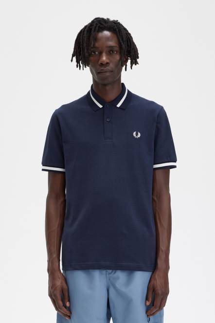 Fred Perry muškarci m2 N42N354 odjeća tamnoplava/snježnobijela