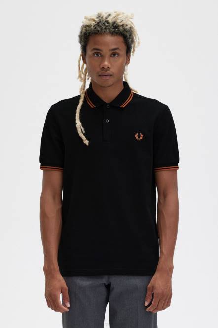 Fred Perry muškarci m3600 1 košulja N42N254 odjeća crna/ljuspica oraha