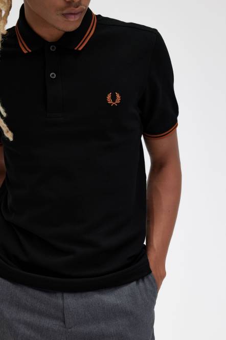 Fred Perry muškarci m3600 1 košulja N42N254 odjeća crna/ljuspica oraha
