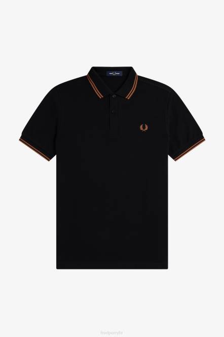 Fred Perry muškarci m3600 1 košulja N42N254 odjeća crna/ljuspica oraha