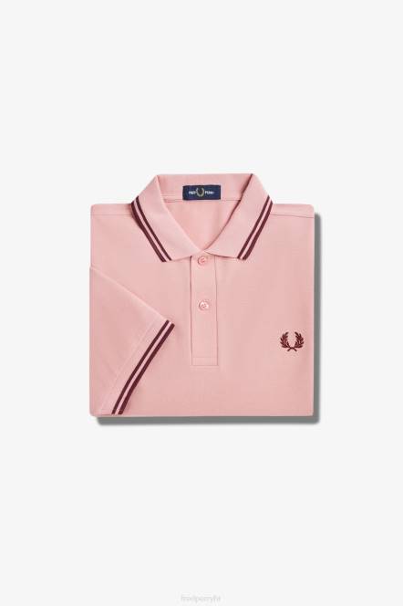 Fred Perry muškarci m3600 1 košulja N42N259 odjeća kredasto ružičasta/volujska krv