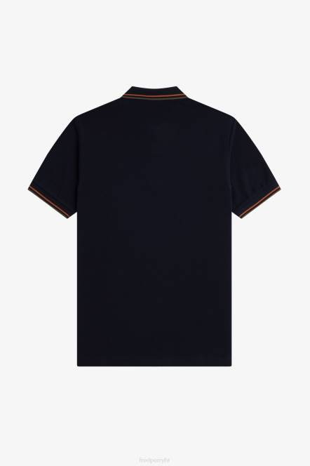 Fred Perry muškarci m3600 1 košulja N42N260 odjeća tamnoplava/ljuspice oraha/uniforma zelena