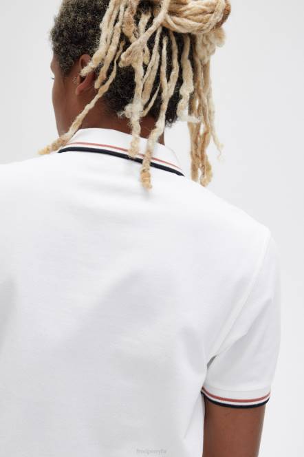 Fred Perry muškarci m3600 1 košulja N42N261 odjeća snježnobijela/svijetla hrđa/crna