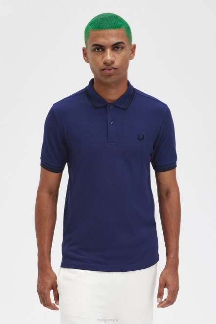 Fred Perry muškarci m3600 1 košulja N42N268 odjeća francuska mornarica/crna