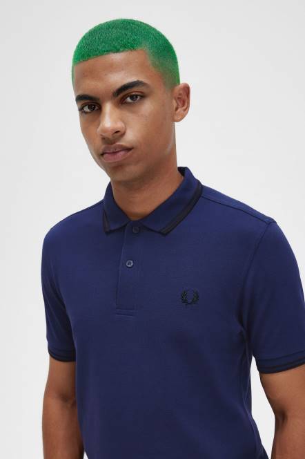 Fred Perry muškarci m3600 1 košulja N42N268 odjeća francuska mornarica/crna