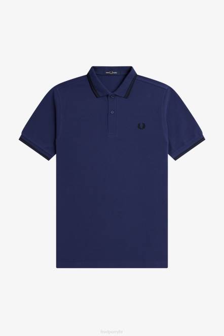 Fred Perry muškarci m3600 1 košulja N42N268 odjeća francuska mornarica/crna