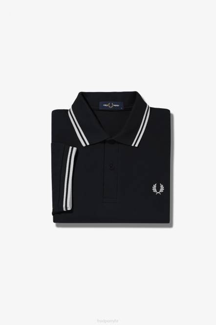 Fred Perry muškarci m3600 1 košulja N42N283 odjeća crno bijeli
