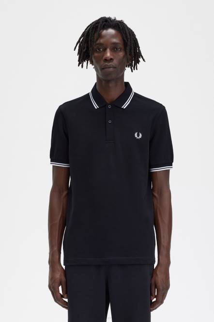 Fred Perry muškarci m3600 1 košulja N42N283 odjeća crno bijeli