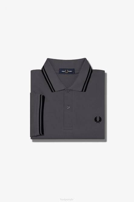 Fred Perry muškarci m3600 2 košulja N42N286 odjeća metalni/crni