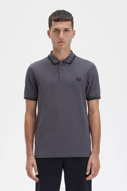 Fred Perry muškarci m3600 2 košulja N42N286 odjeća metalni/crni
