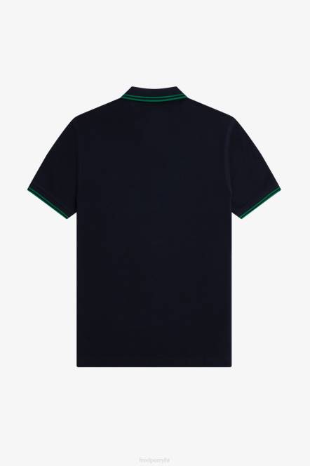 Fred Perry muškarci m3600 2 košulja N42N290 odjeća tamnoplava/zelena