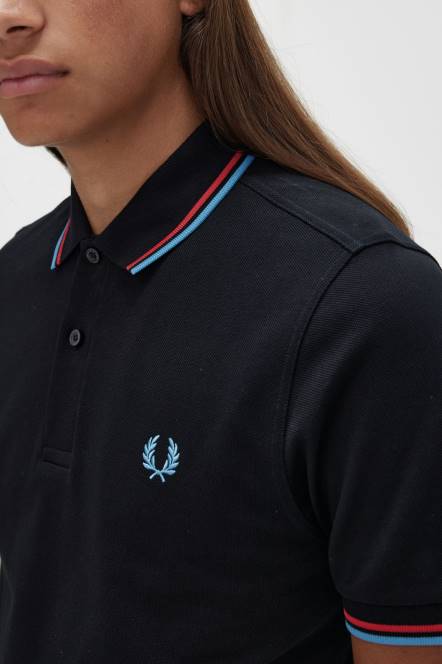 Fred Perry muškarci m3600 2 košulja N42N292 odjeća crno/isprano crveno/nježno plavo