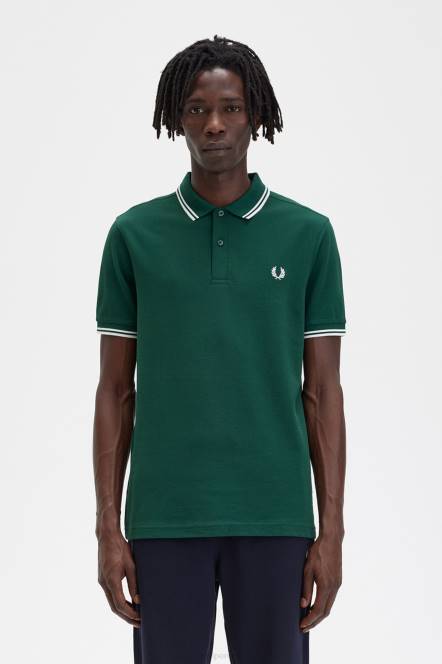 Fred Perry muškarci m3600 2 košulja N42N293 odjeća bršljan zelena/snježno bijela