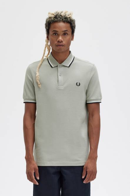 Fred Perry muškarci m3600 2 košulja N42N298 odjeća morska trava/snježnobijela/crna