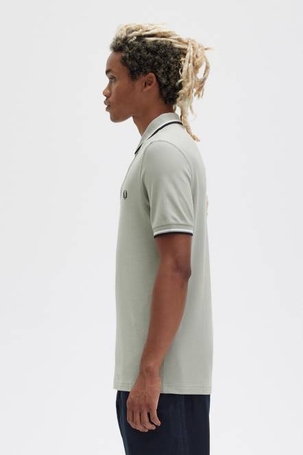 Fred Perry muškarci m3600 2 košulja N42N298 odjeća morska trava/snježnobijela/crna