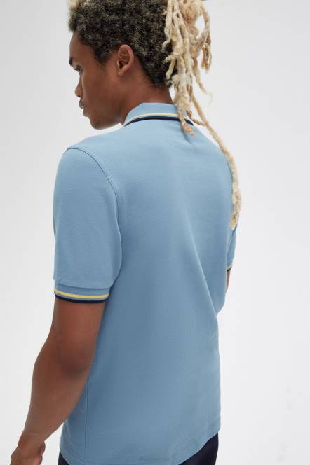 Fred Perry muškarci m3600 2 košulja N42N301 odjeća pepeljasto plava/zlatni sat/mornarska