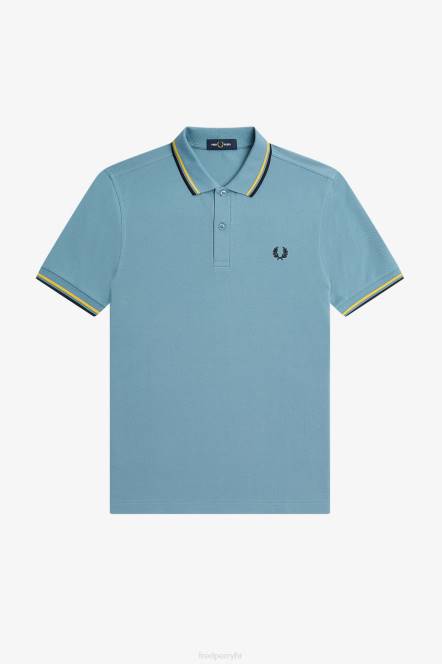 Fred Perry muškarci m3600 2 košulja N42N301 odjeća pepeljasto plava/zlatni sat/mornarska
