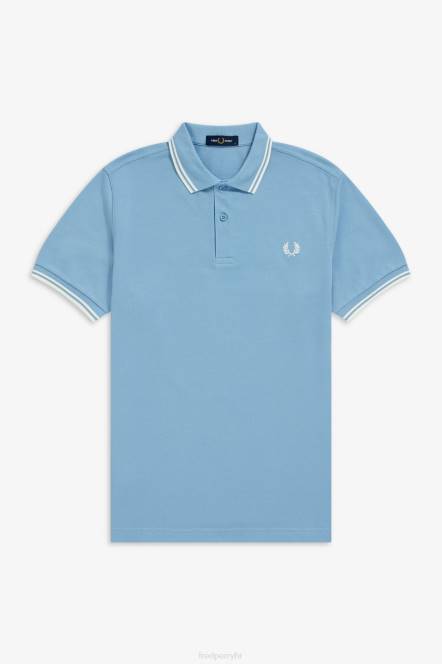 Fred Perry muškarci m3600 2 košulja N42N306 odjeća nebesko plava/snježno bijela