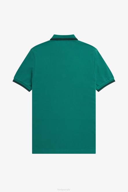 Fred Perry muškarci m3600 3 košulja N42N307 odjeća duboka menta/crna