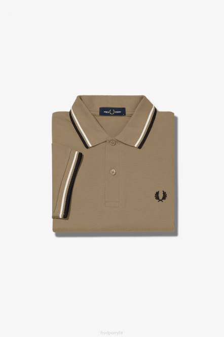 Fred Perry muškarci m3600 3 košulja N42N314 odjeća toplo kameno/snježno bijelo/crno
