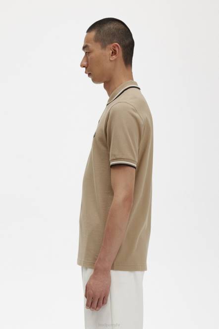 Fred Perry muškarci m3600 3 košulja N42N314 odjeća toplo kameno/snježno bijelo/crno