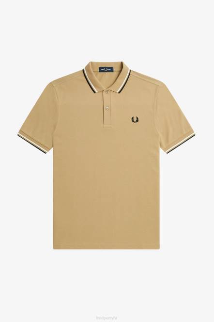 Fred Perry muškarci m3600 3 košulja N42N314 odjeća toplo kameno/snježno bijelo/crno