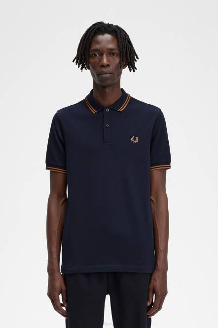 Fred Perry muškarci m3600 3 košulja N42N318 odjeća tamna/tamna karamela