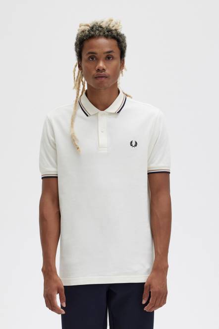 Fred Perry muškarci m3600 3 košulja N42N319 odjeća ecru/topli kamen/mornarska