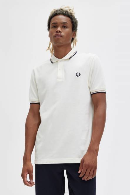 Fred Perry muškarci m3600 3 košulja N42N319 odjeća ecru/topli kamen/mornarska