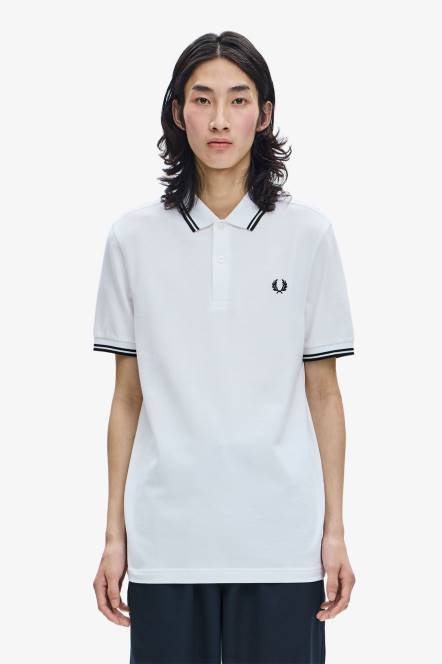 Fred Perry muškarci m3600 3 košulja N42N331 odjeća bijelo crno
