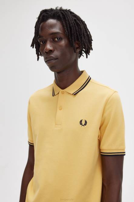 Fred Perry muškarci m3600 3 košulja N42N341 odjeća zlatni sat/mornarica
